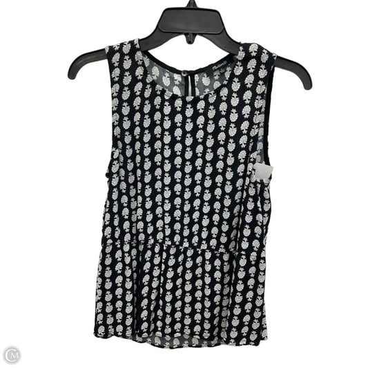 Top Sleeveless By Madewell In Black & White, Size: S