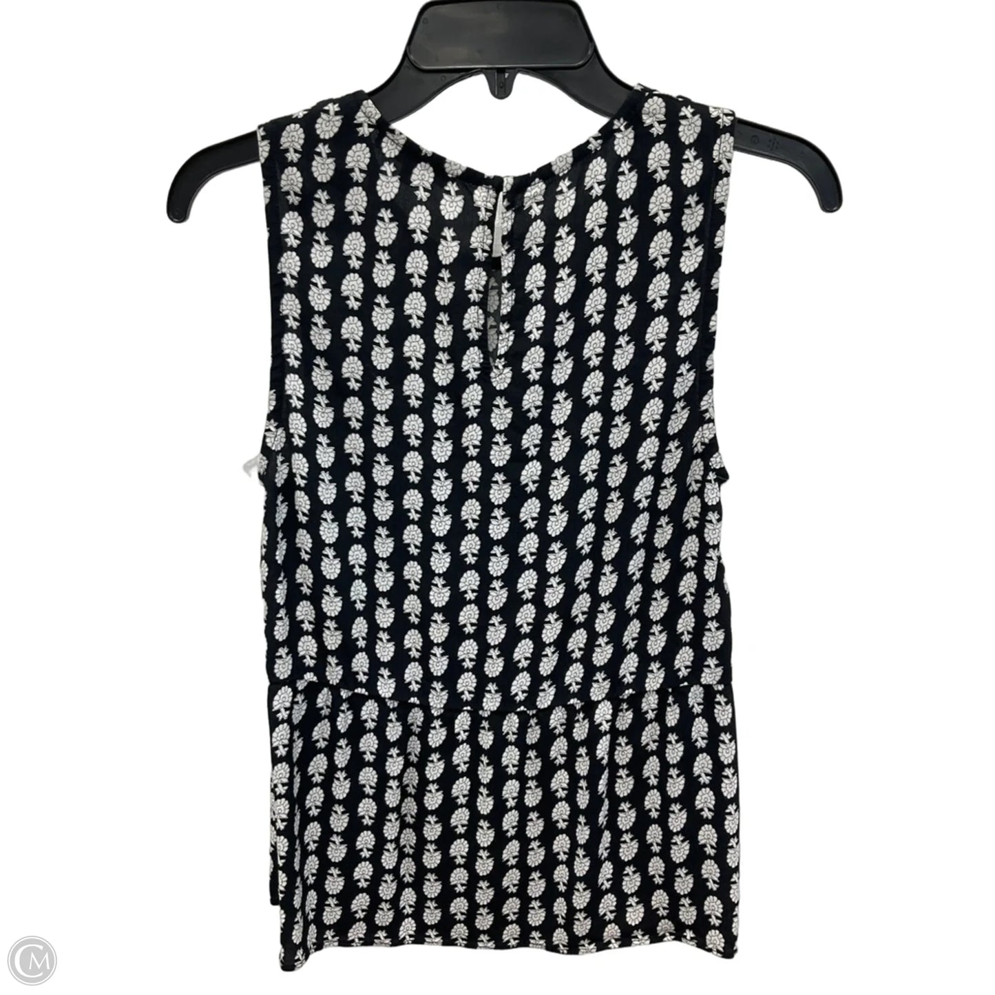 Top Sleeveless By Madewell In Black & White, Size: S