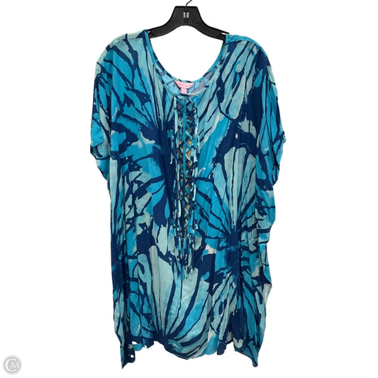 Swimwear Cover-up Designer By Lilly Pulitzer In Blue, Size: L