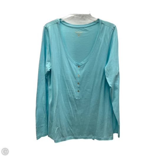 Top Long Sleeve Designer By Lilly Pulitzer In Blue, Size: Xl