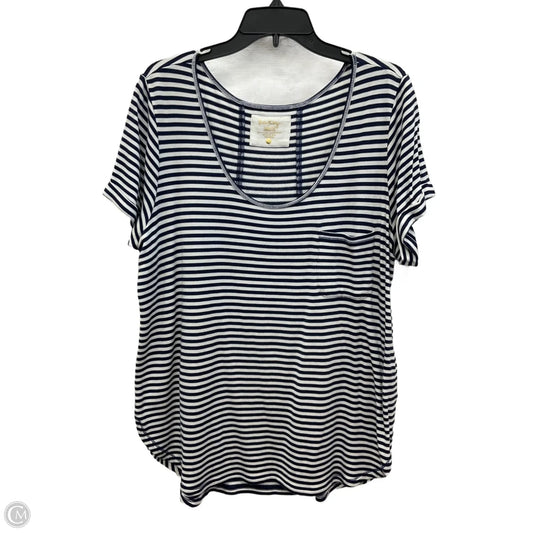 Top Short Sleeve Designer By Lilly Pulitzer In Striped Pattern, Size: Xl
