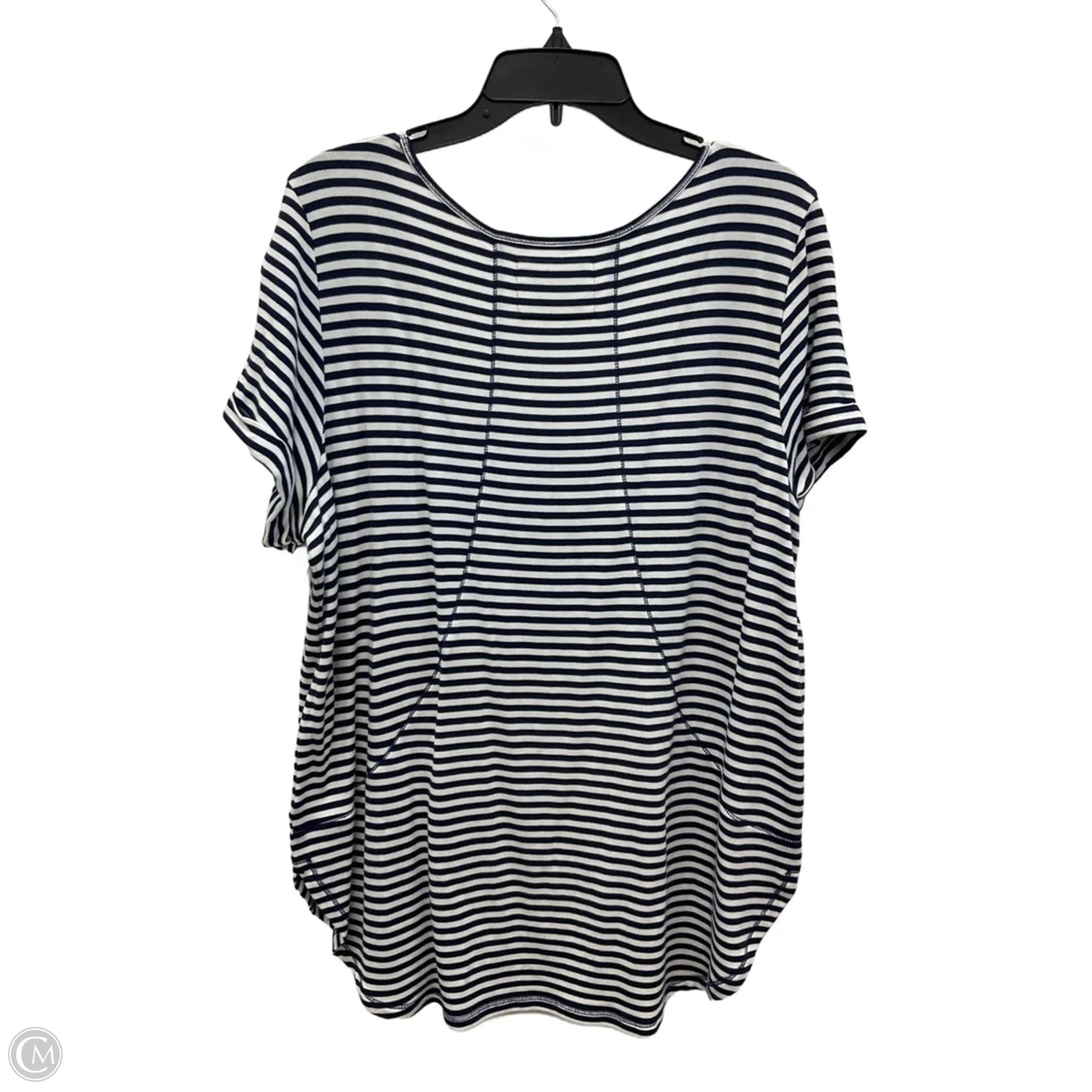 Top Short Sleeve Designer By Lilly Pulitzer In Striped Pattern, Size: Xl