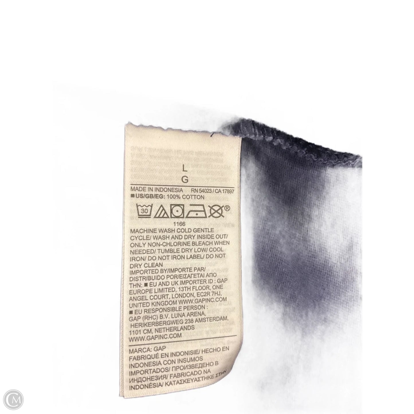 Top Short Sleeve Basic By Gap In Navy, Size: L