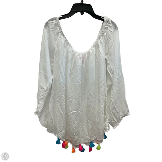 Top Long Sleeve Designer By Lilly Pulitzer In White, Size: Xl