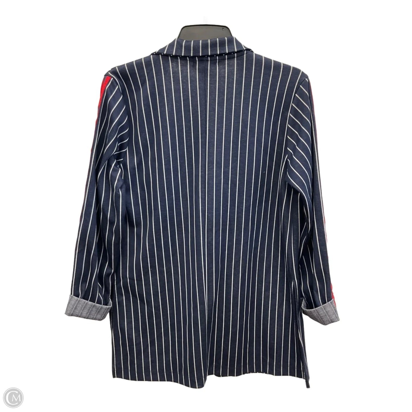 Blazer By Clothes Mentor In Striped Pattern, Size: L