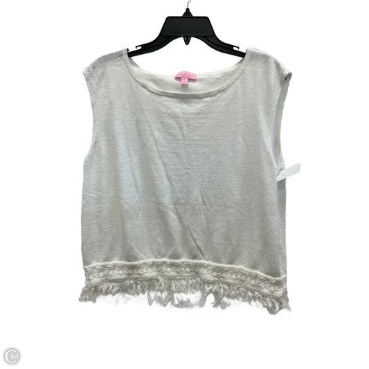 Top Sleeveless Designer By Lilly Pulitzer In White, Size: Xl