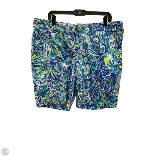 Shorts Designer By Lilly Pulitzer In Blue & Yellow, Size: 16