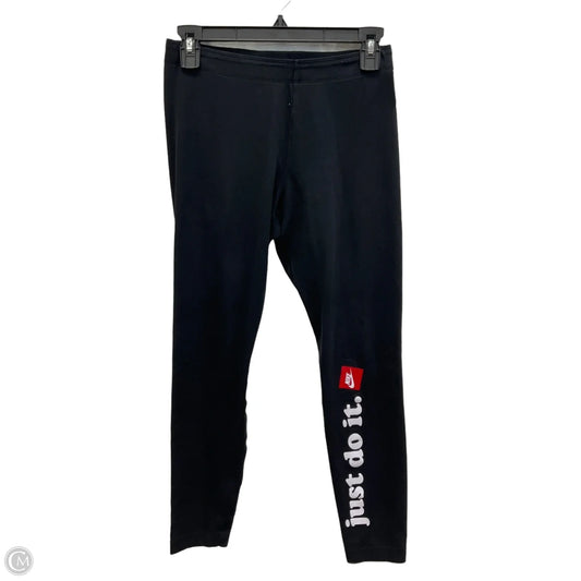 Athletic Leggings By Nike Apparel In Black, Size: M