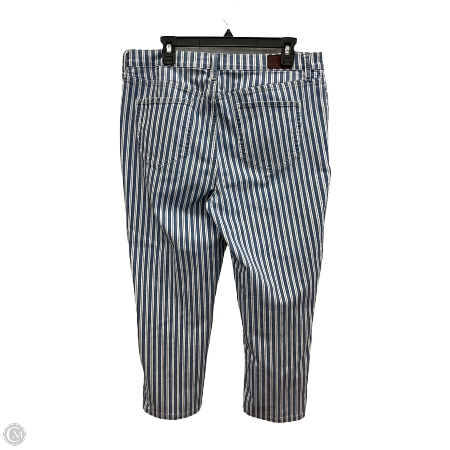 Pants Cropped By Lands End In Striped Pattern, Size: 16