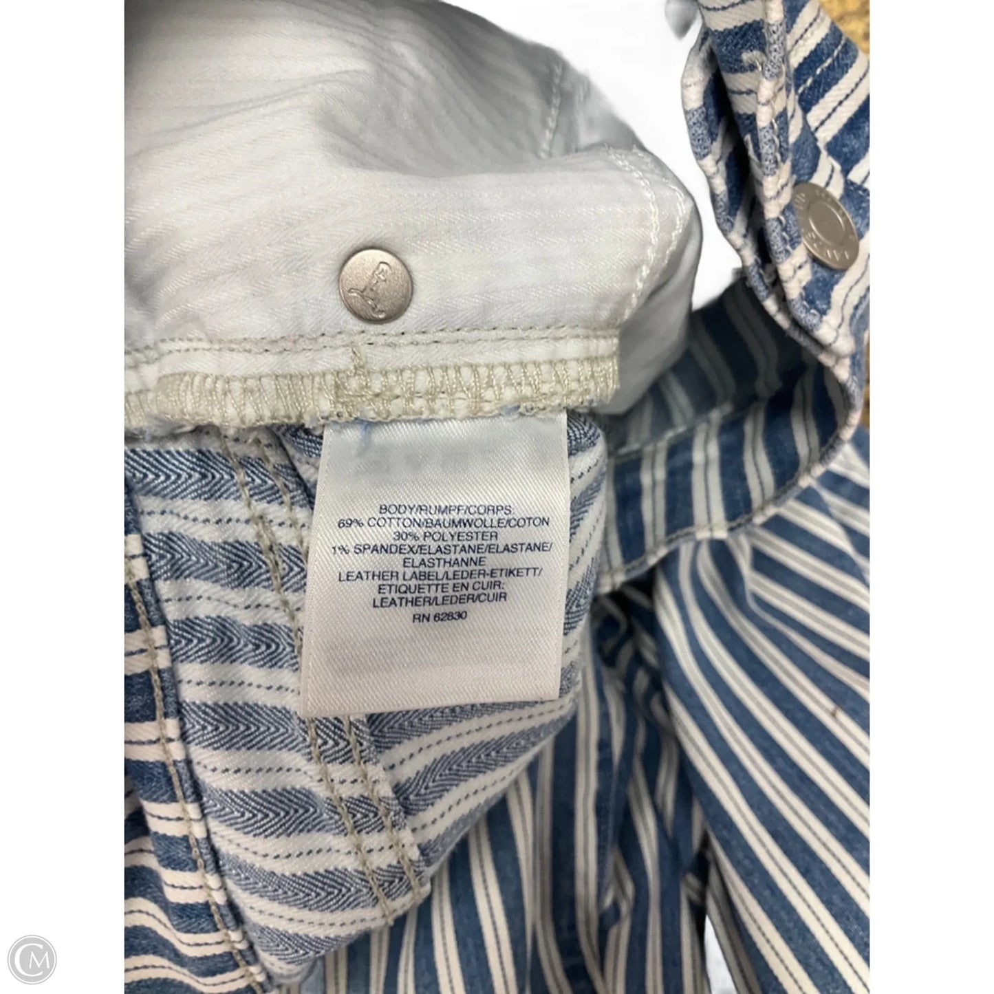 Pants Cropped By Lands End In Striped Pattern, Size: 16