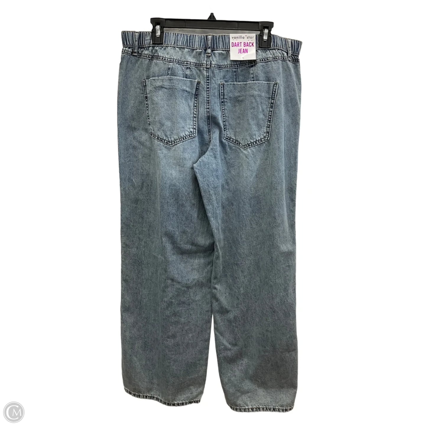 Jeans Wide Leg By Vanilla Star In Blue Denim, Size: Xl