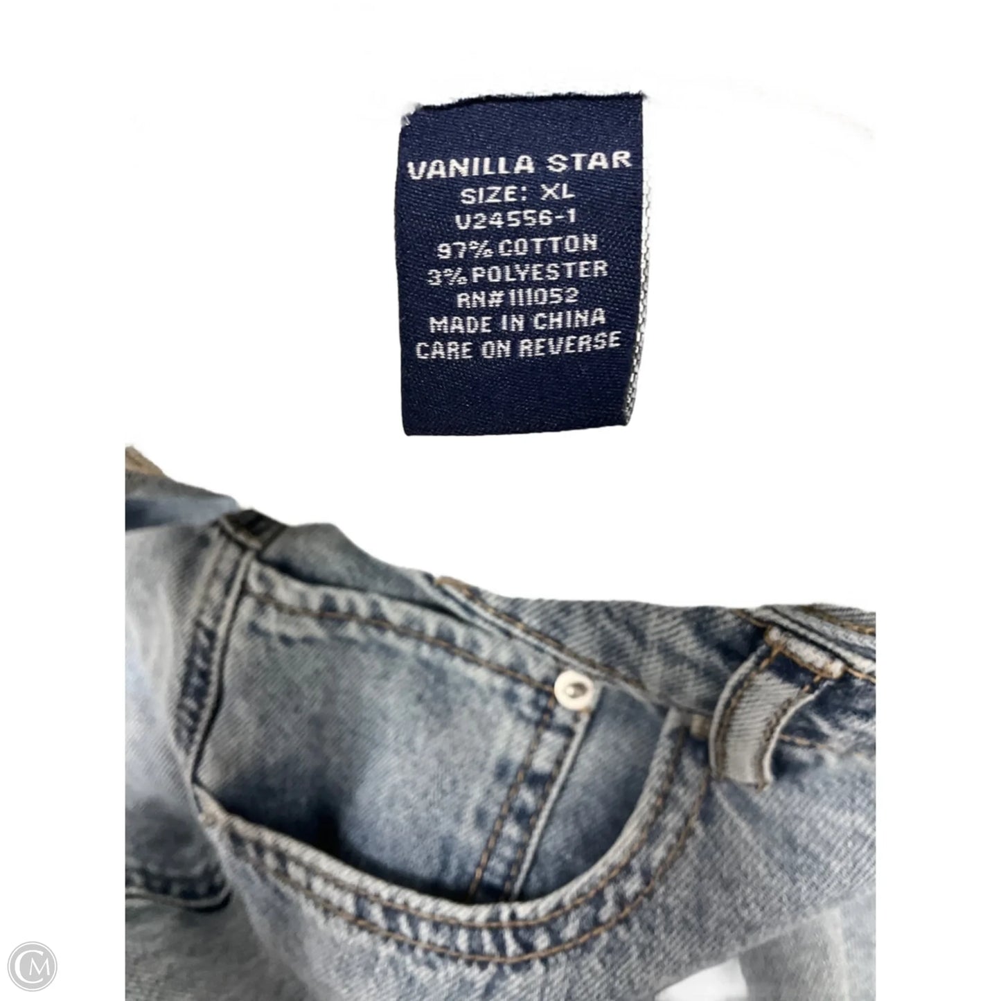 Jeans Wide Leg By Vanilla Star In Blue Denim, Size: Xl