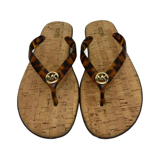 Sandals Designer By Michael Kors In Tortoise Shell Print, Size: 9