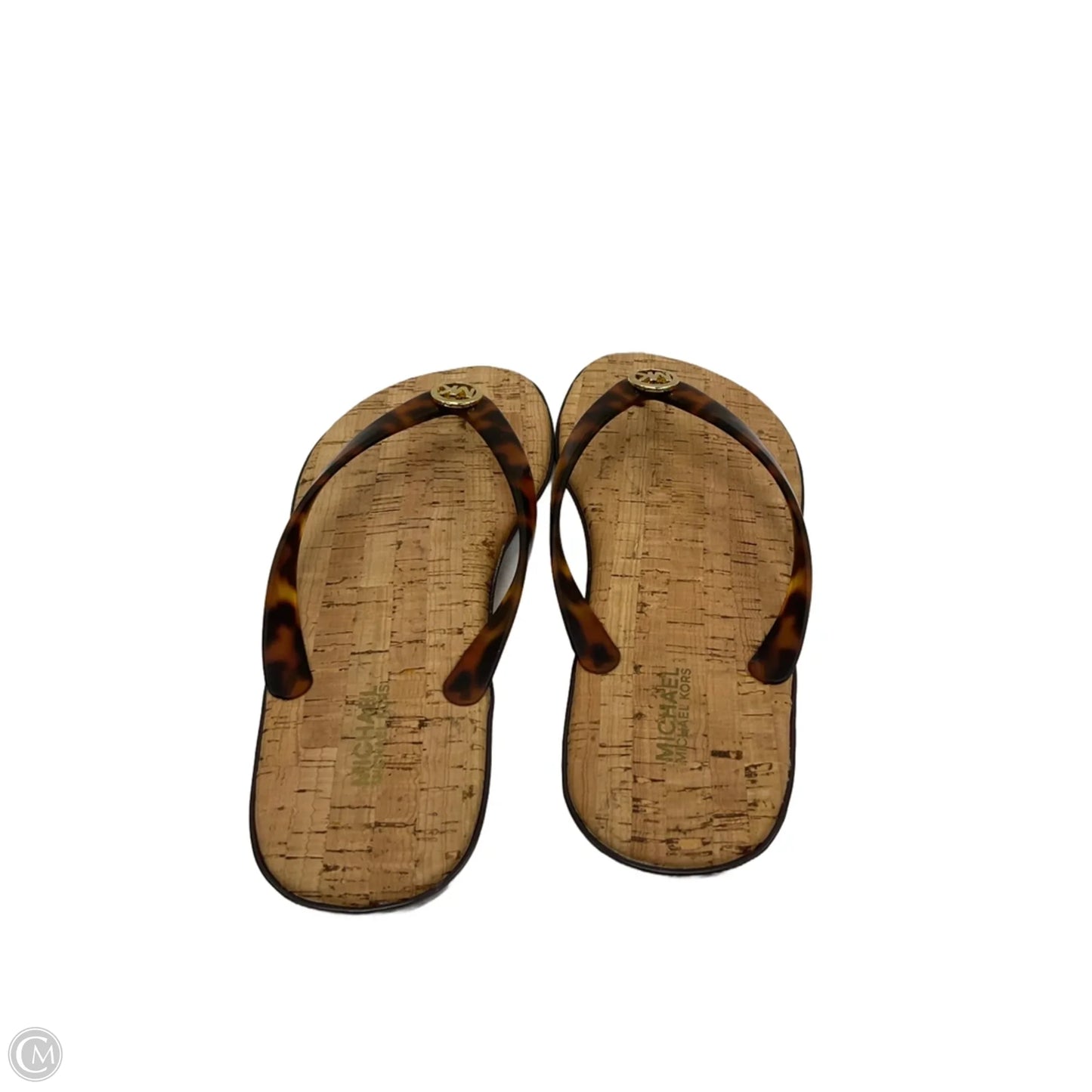 Sandals Designer By Michael Kors In Tortoise Shell Print, Size: 9