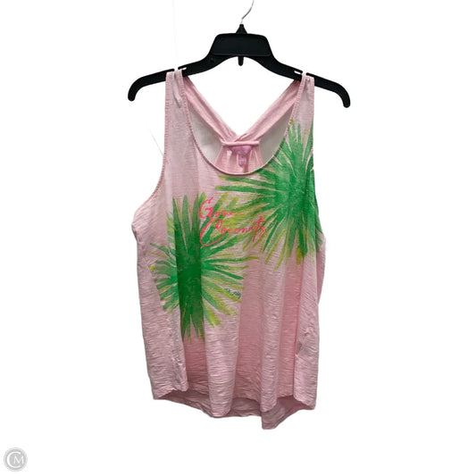 Top Sleeveless Designer By Lilly Pulitzer In Pink, Size: Xl