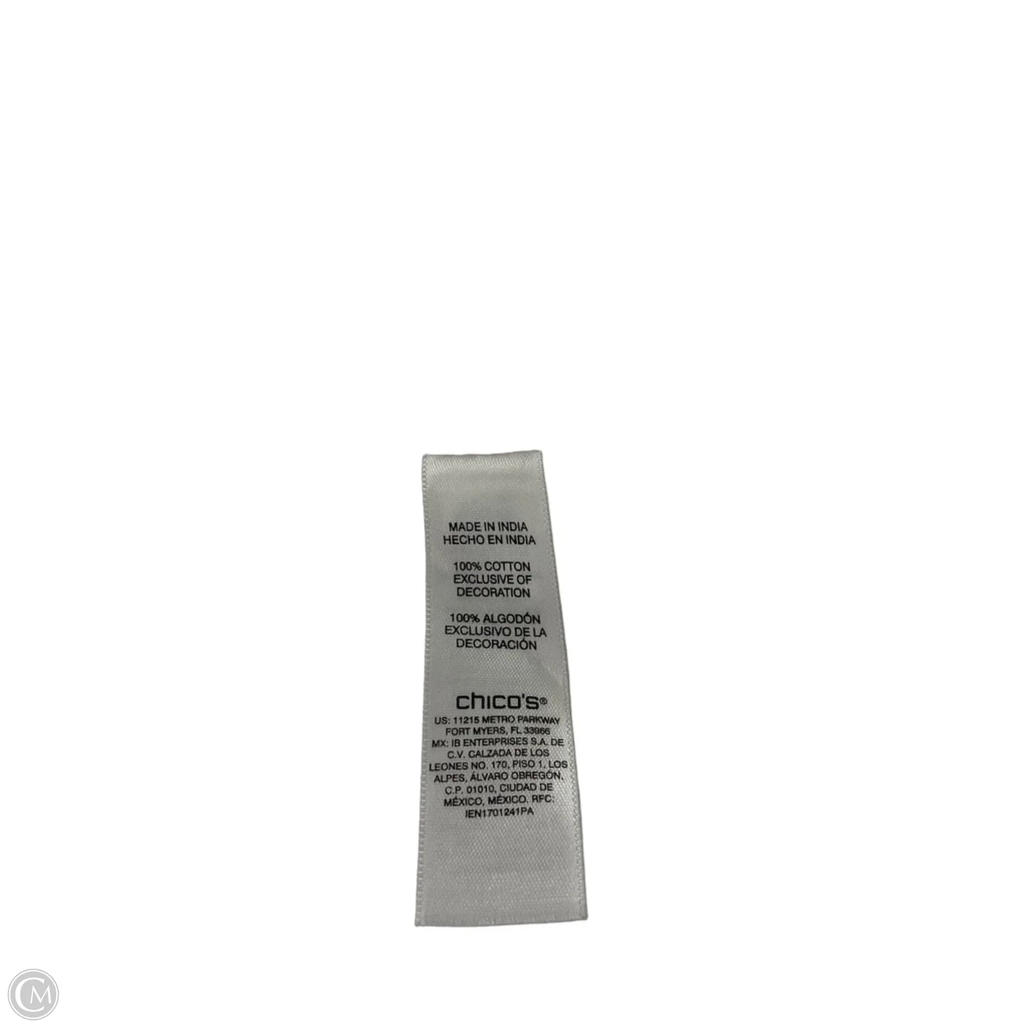 Top Short Sleeve Basic By Chicos In White, Size: M