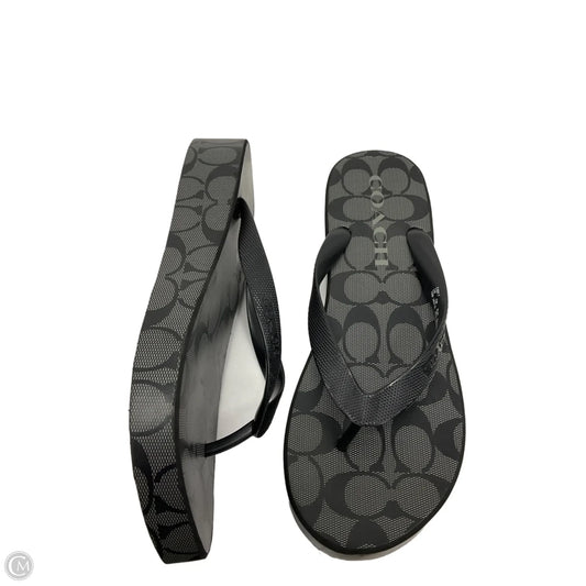 Sandals Designer By Coach In Black, Size: 10