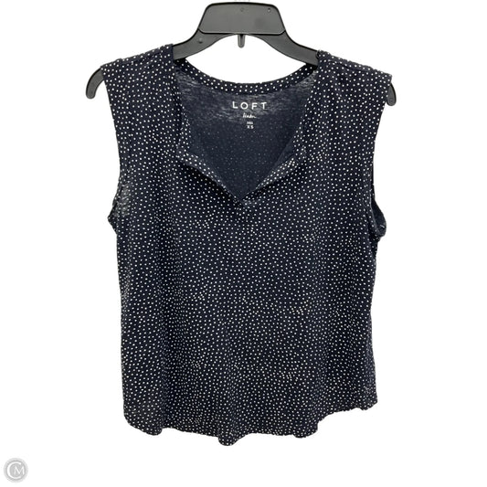 Top Sleeveless By Loft In Navy, Size: Xs