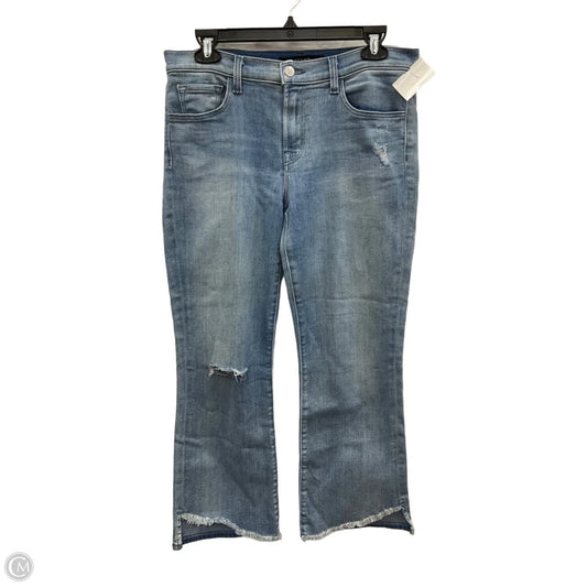 Jeans Flared By J Brand In Blue Denim, Size: 6