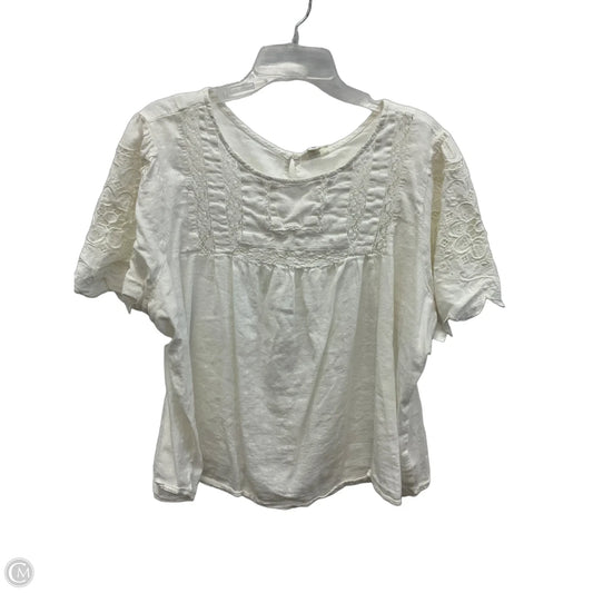 Top Short Sleeve By Ana In White, Size: 0x