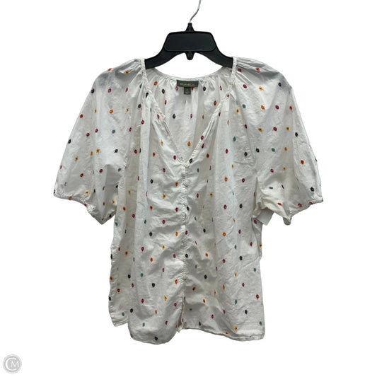 Top Short Sleeve By Style And Company In White, Size: Xl
