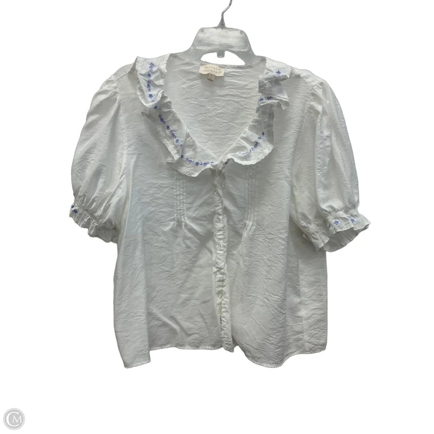 Top Short Sleeve By Cme In White, Size: Xl