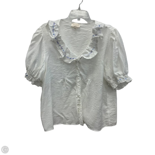 Top Short Sleeve By Cme In White, Size: Xl
