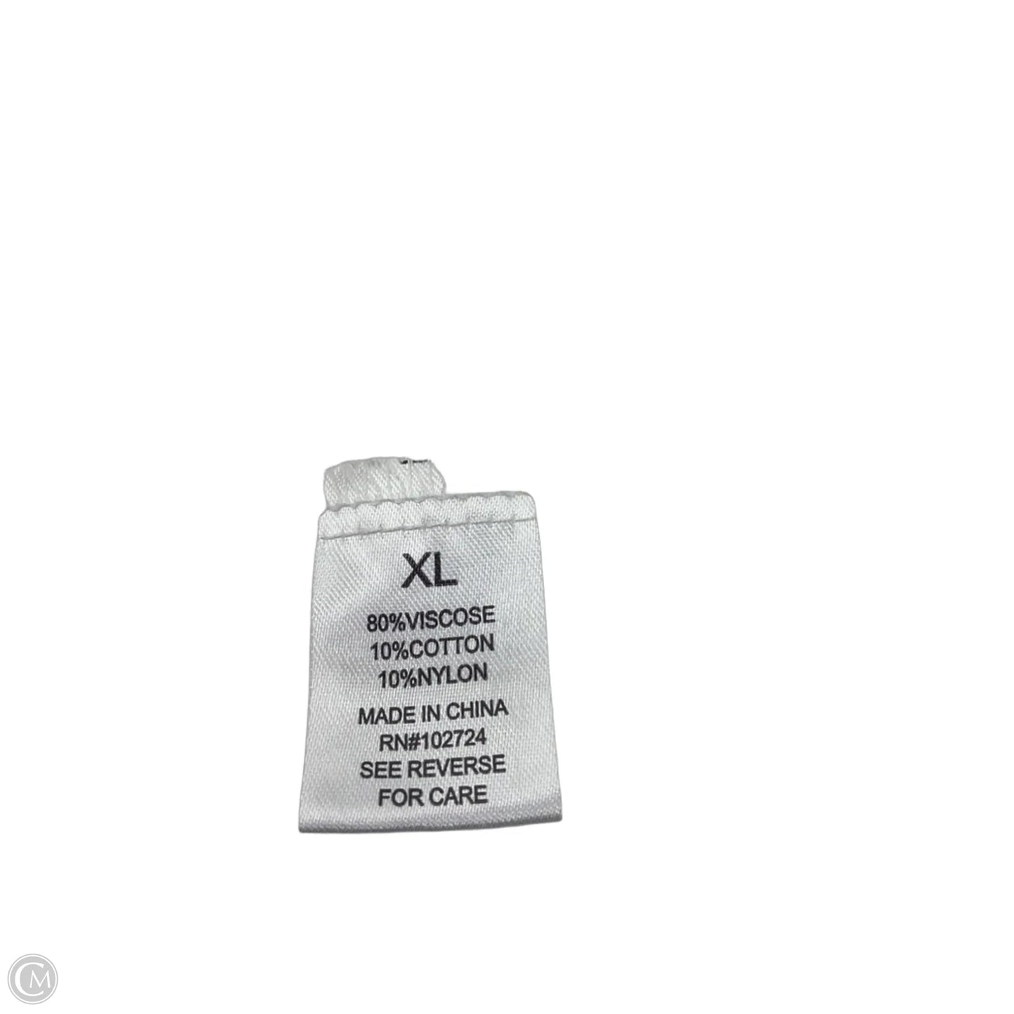 Top Short Sleeve By Cme In White, Size: Xl