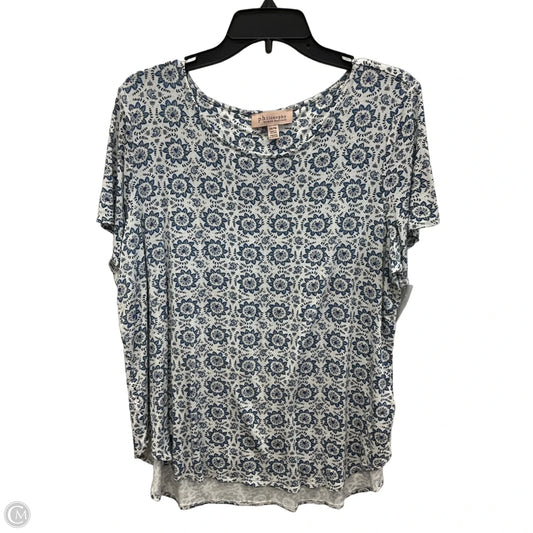 Top Short Sleeve By Philosophy In Blue, Size: 1x