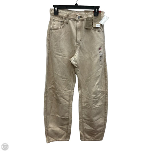 Jeans Wide Leg By Levis In Cream Denim, Size: 4