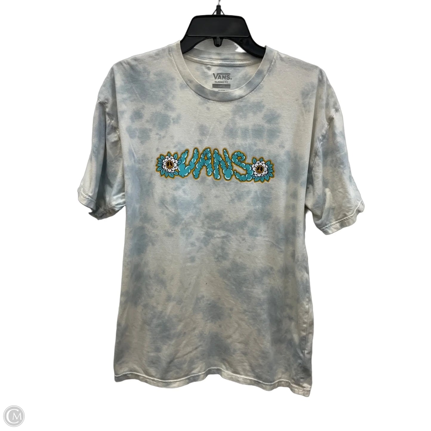 Top Short Sleeve Basic By Vans In Tie Dye Print, Size: L