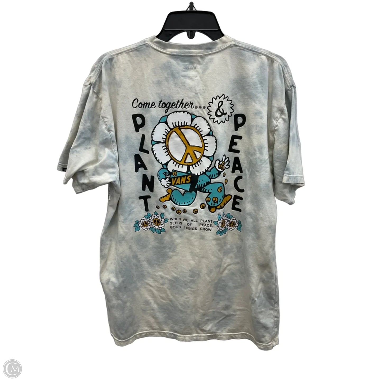 Top Short Sleeve Basic By Vans In Tie Dye Print, Size: L