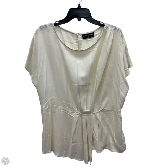 Top Short Sleeve By Lane Bryant In Cream, Size: 14