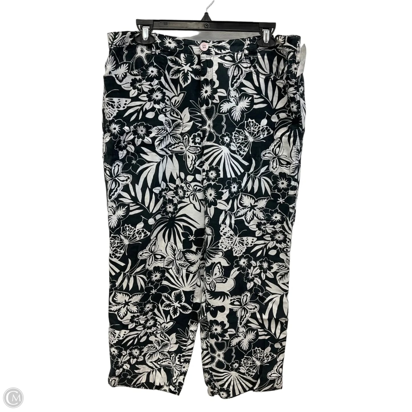 Pants Linen By Chicos In Black, Size: L