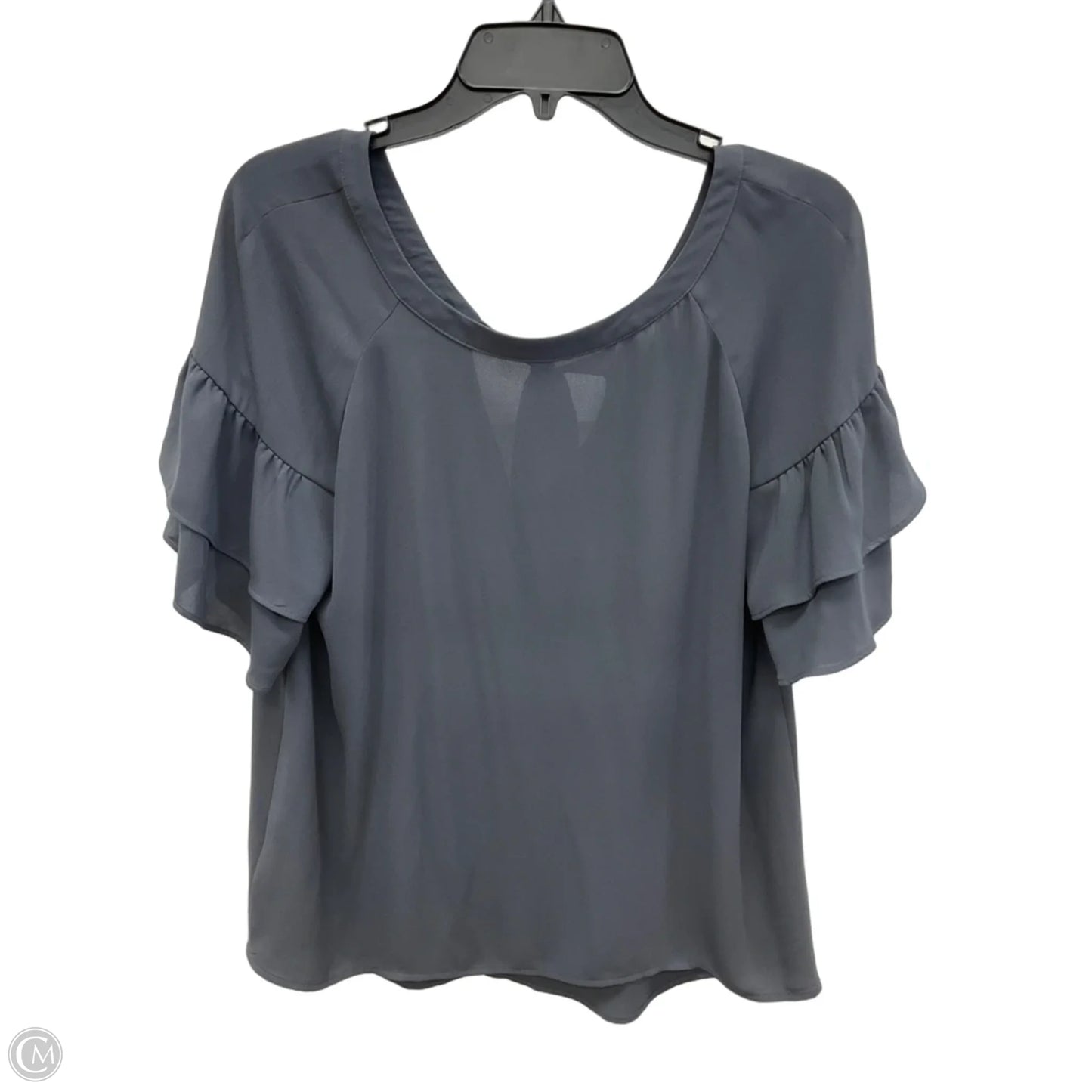 Top Short Sleeve By Loft In Grey, Size: S
