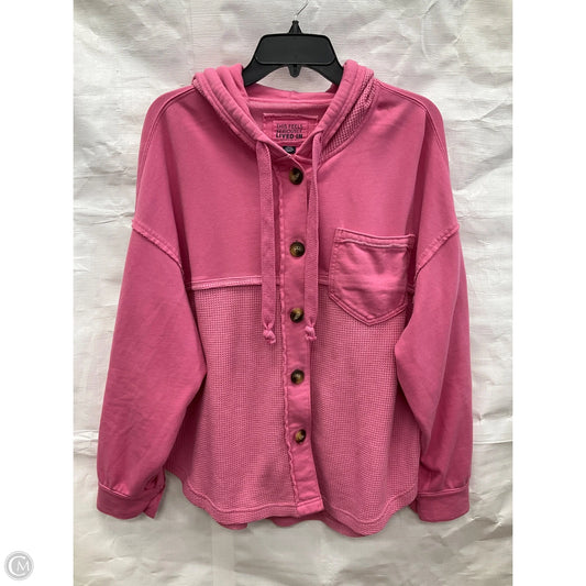 Jacket Fleece By American Eagle In Pink, Size: Xs