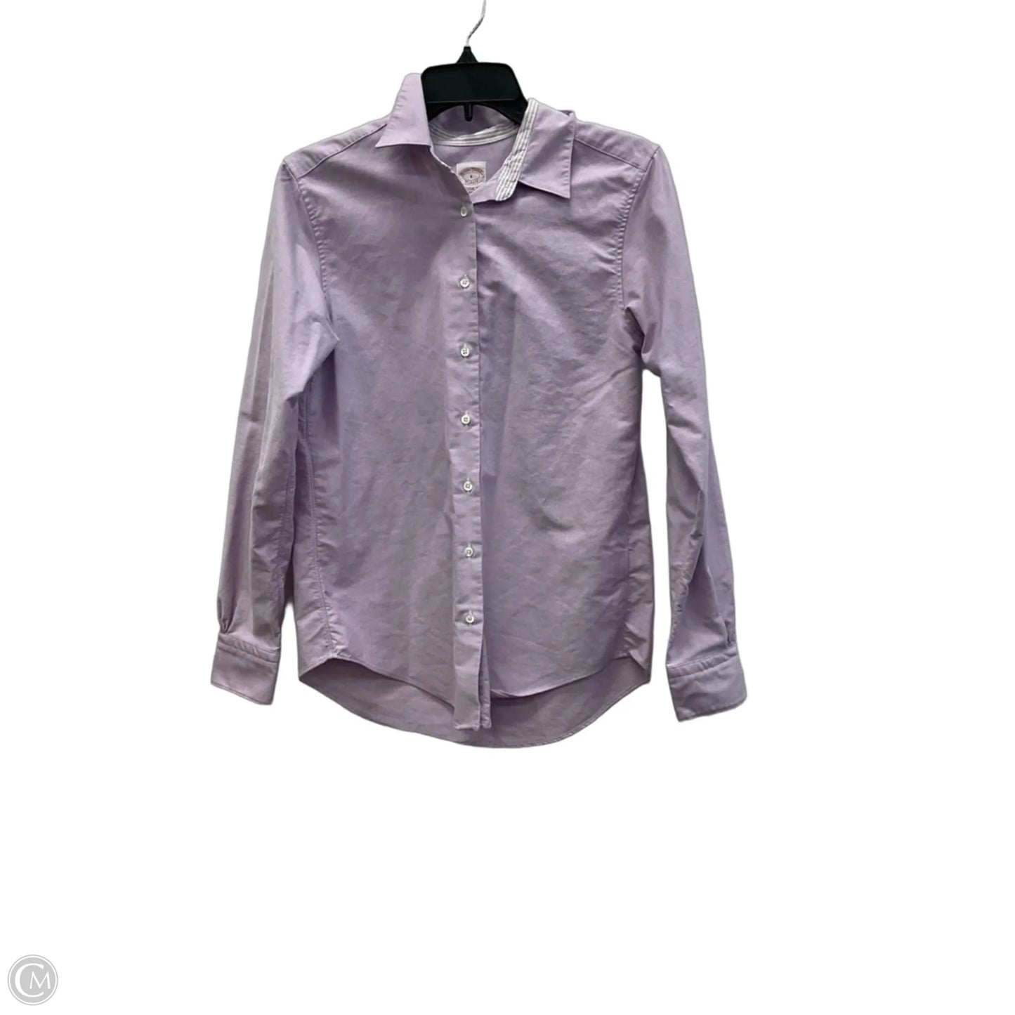 Blouse Long Sleeve By Brooks Brothers In Purple, Size: S