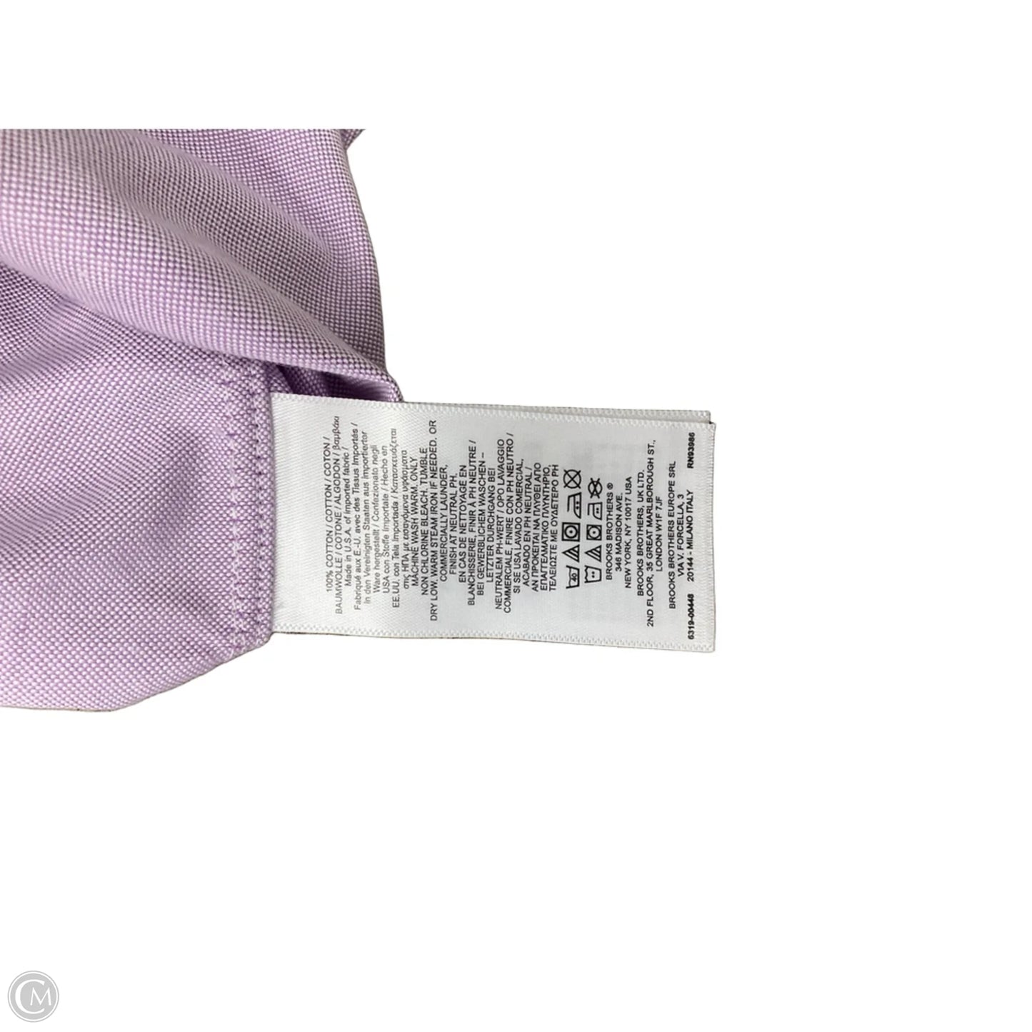 Blouse Long Sleeve By Brooks Brothers In Purple, Size: S