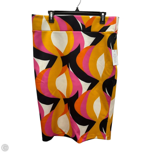 Skirt Midi By Eloquii In Multi-colored, Size: Xl