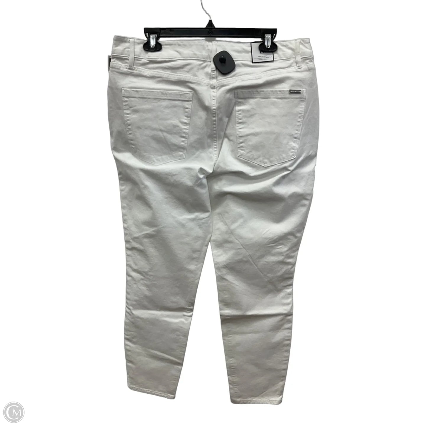 Jeans Straight By White House Black Market In White Denim, Size: 16