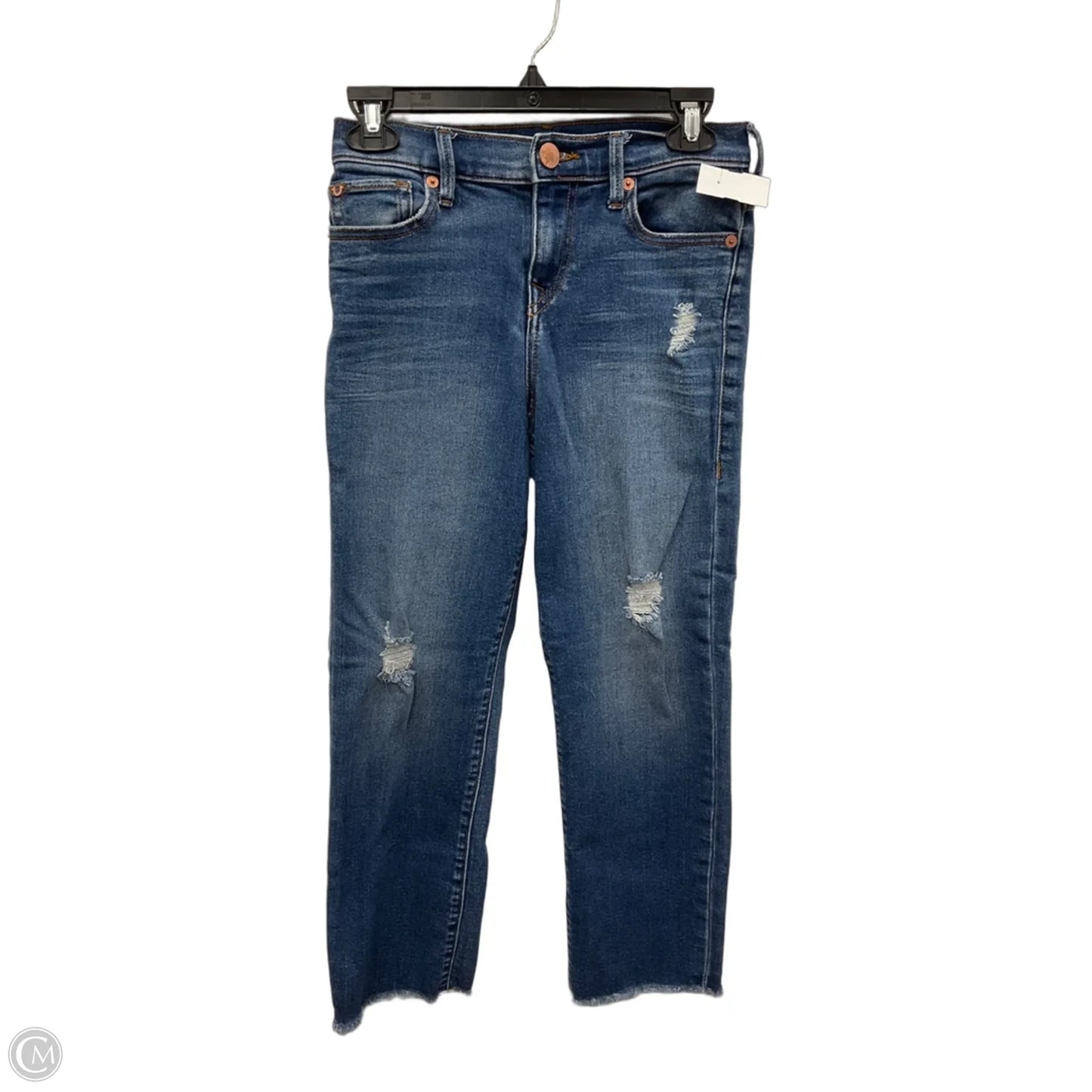 Jeans Cropped By True Religion In Blue Denim, Size: 6