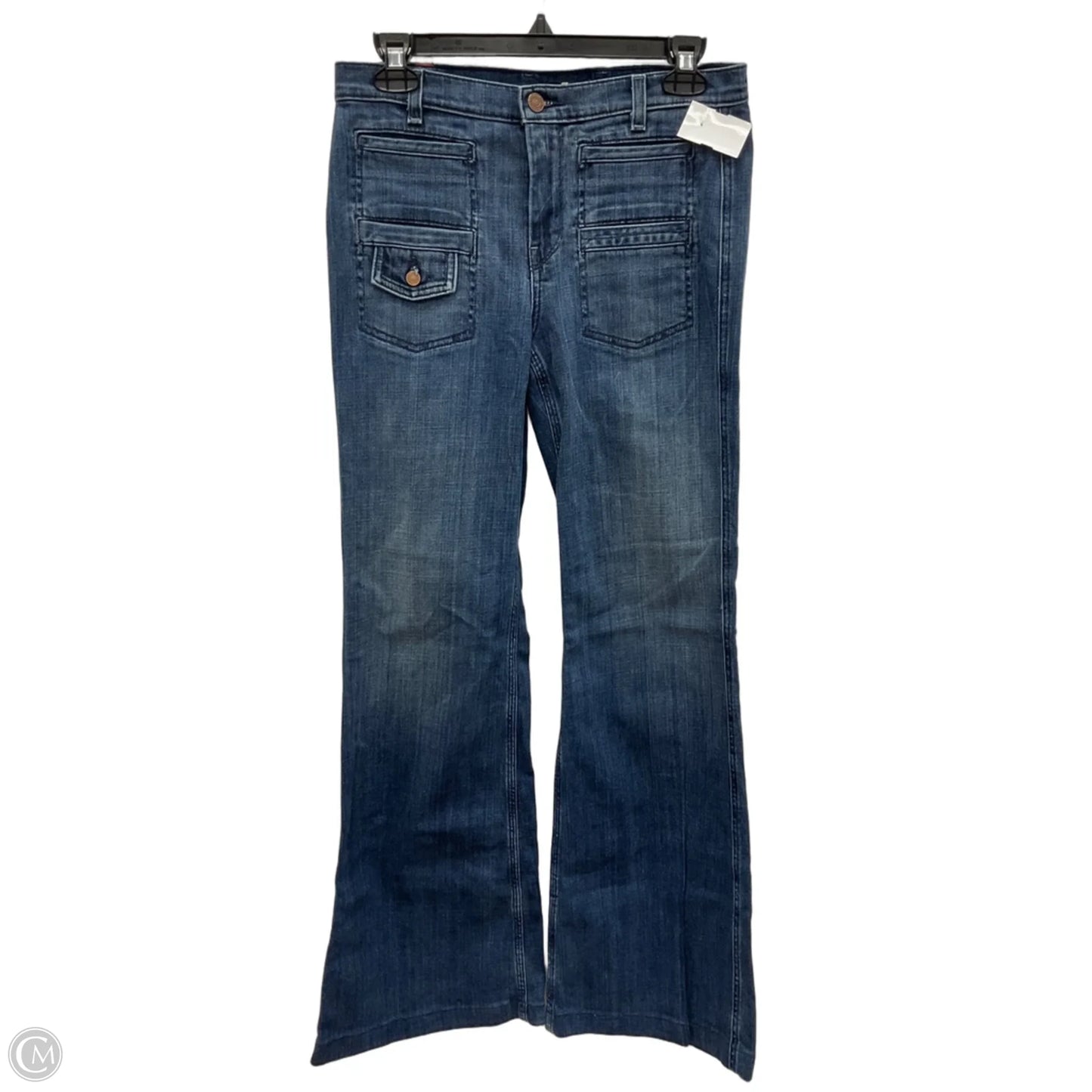 Jeans Flared By 7 For All Mankind In Blue Denim, Size: 4