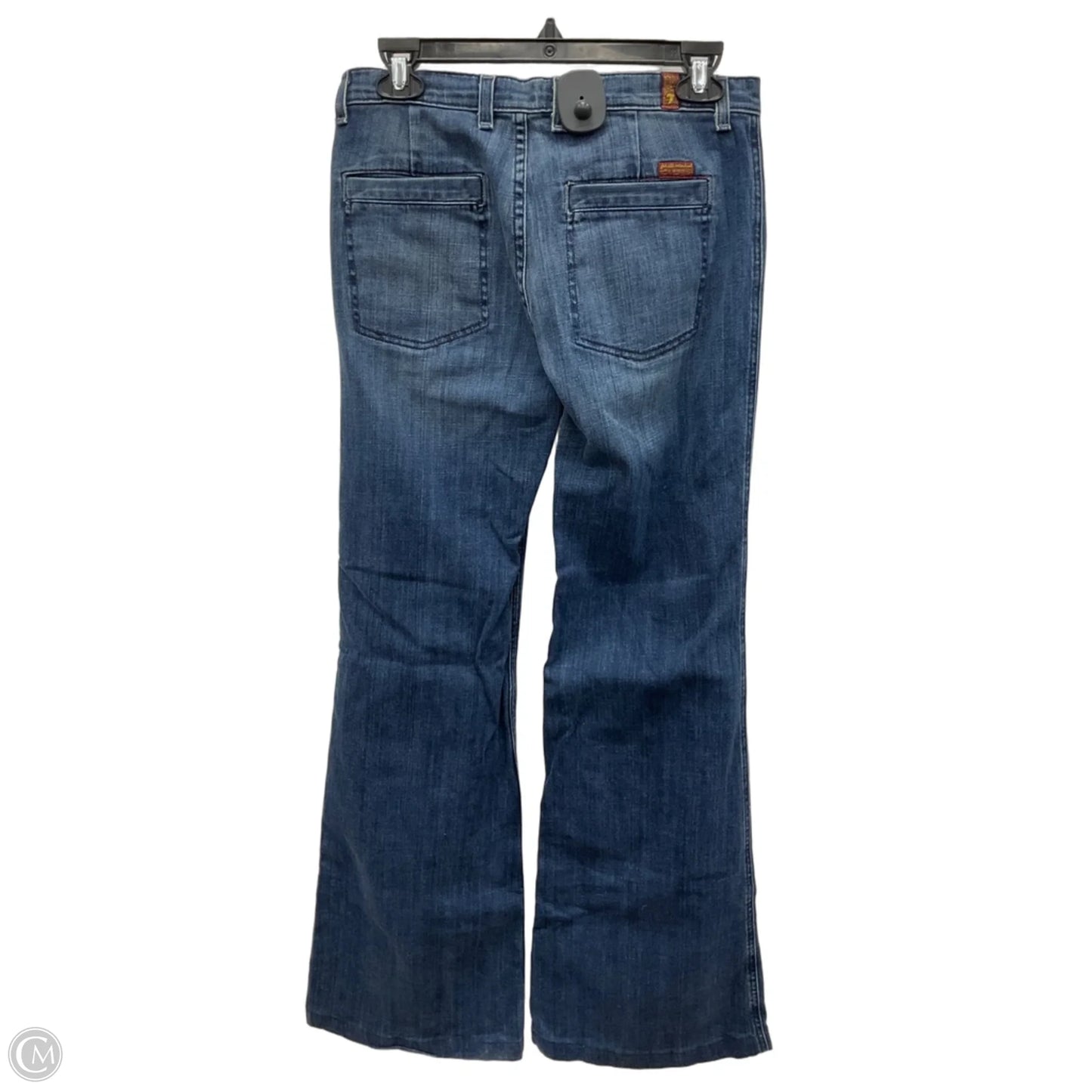 Jeans Flared By 7 For All Mankind In Blue Denim, Size: 4