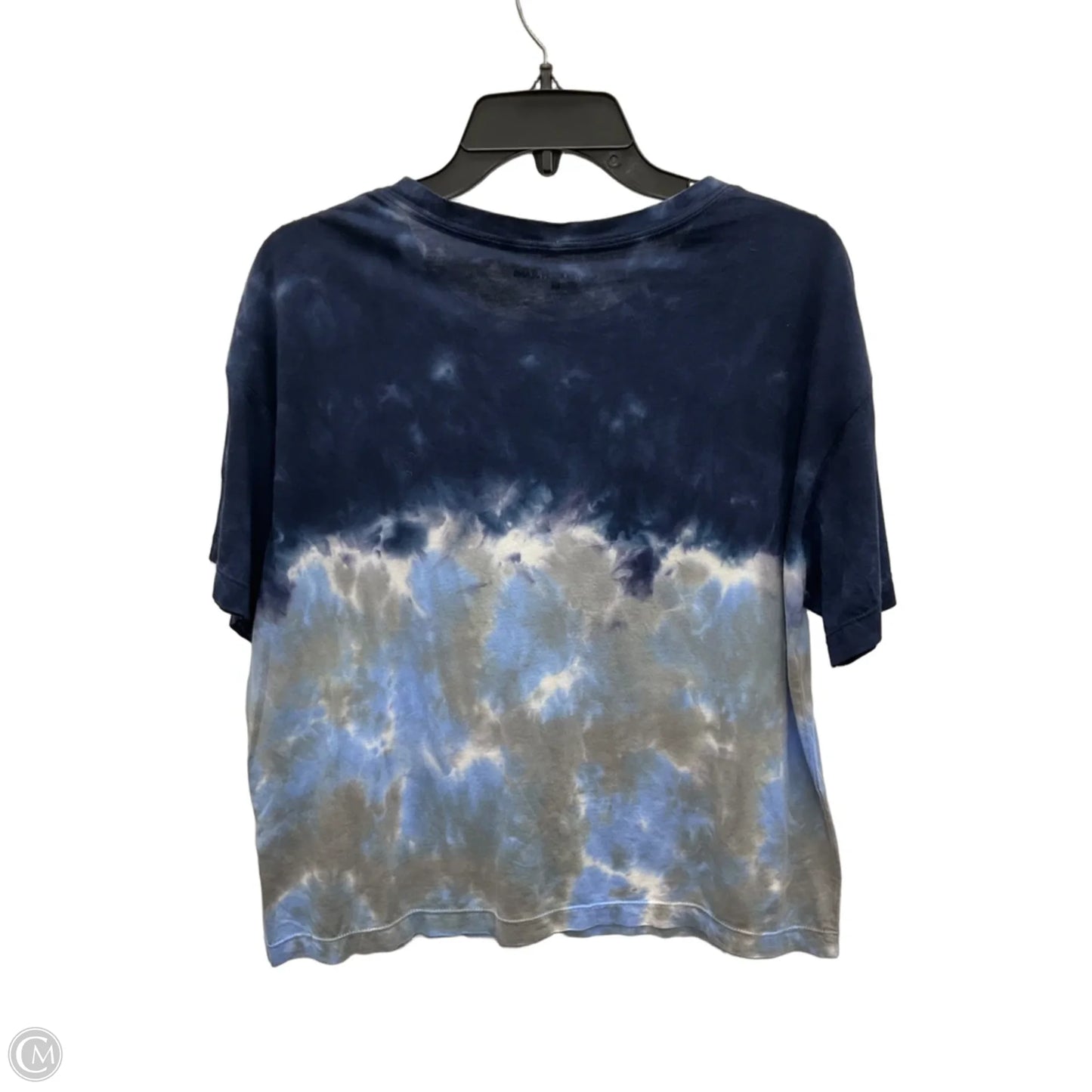 Top Short Sleeve Basic By Calvin Klein In Tie Dye Print, Size: L