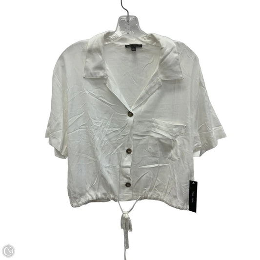 Blouse Short Sleeve By Moa Moa In White, Size: Xl
