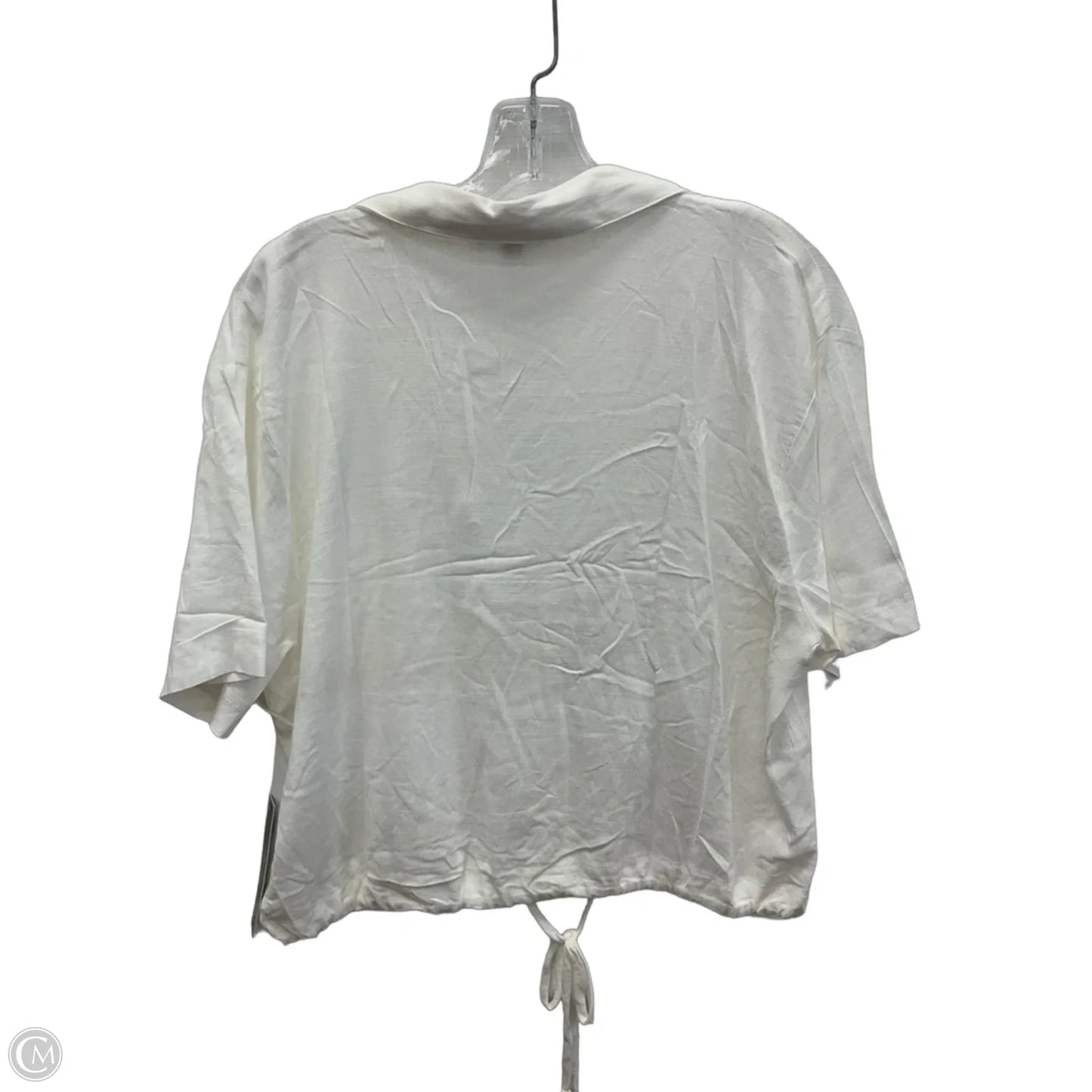 Blouse Short Sleeve By Moa Moa In White, Size: Xl