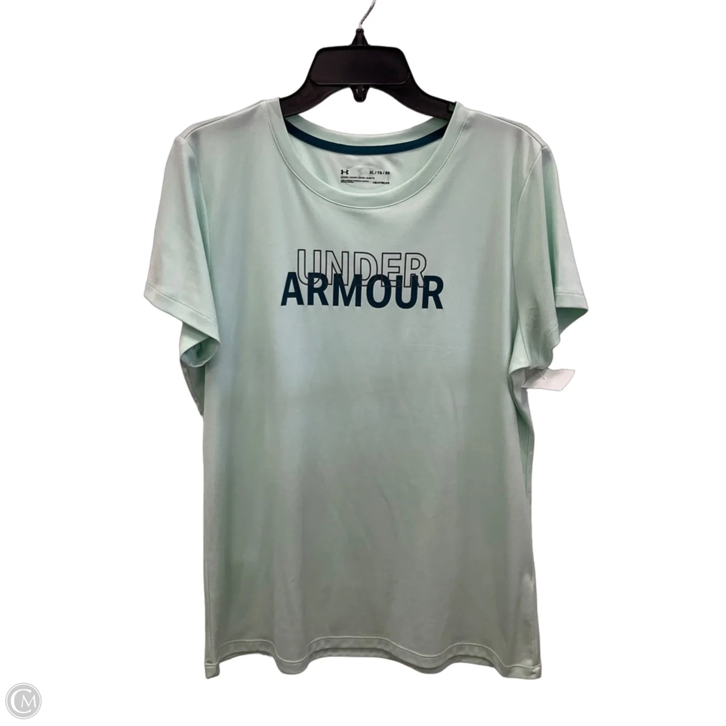Athletic Top Short Sleeve By Under Armour In Green, Size: Xl