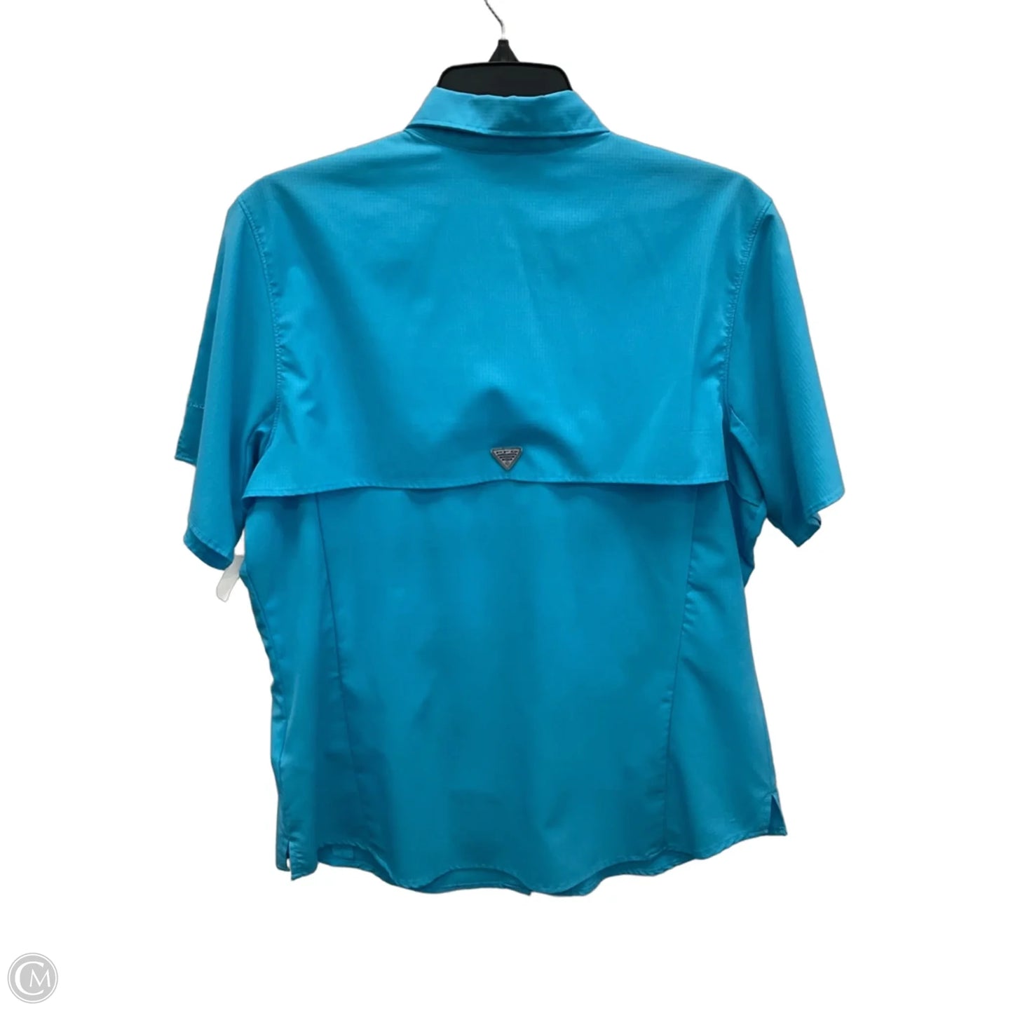 Athletic Top Short Sleeve By Columbia In Teal, Size: L