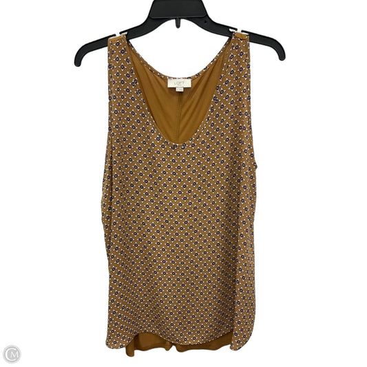 Top Sleeveless By Loft In Orange, Size: L
