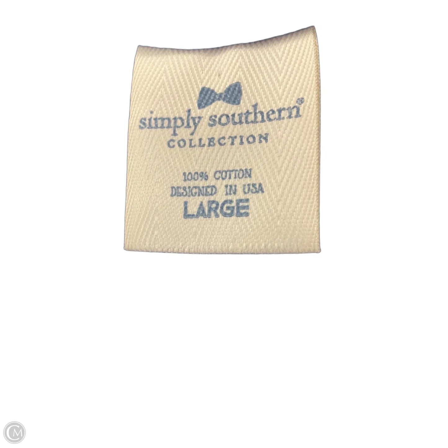 Top Short Sleeve Basic By Simply Southern In Blue, Size: L